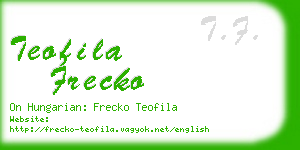 teofila frecko business card